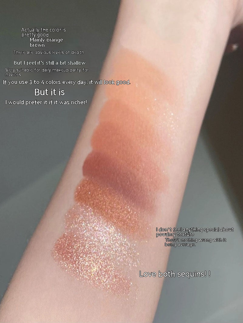 Chocolate Jiugongge Grid Earth Color Pure Nude Makeup Eye Shadow Plate